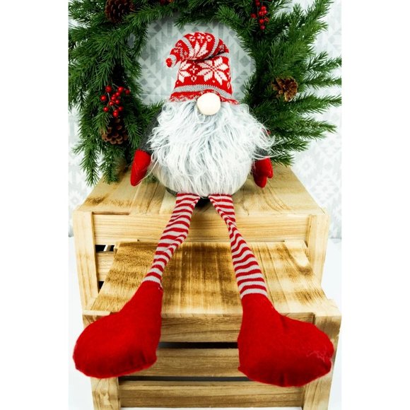 Other - Christmas Gnome. Shelf-Sitting. Red & Gray. NWT.